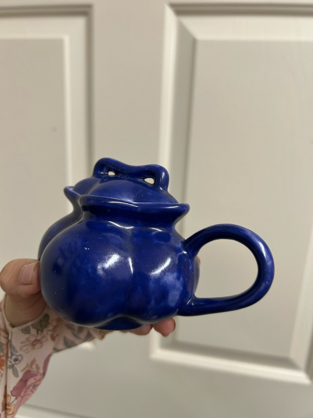 Handcrafted Deep Blue Ceramic - Home creamer sugar dish